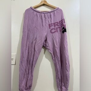 Freecity Lavender Joggers with Logo